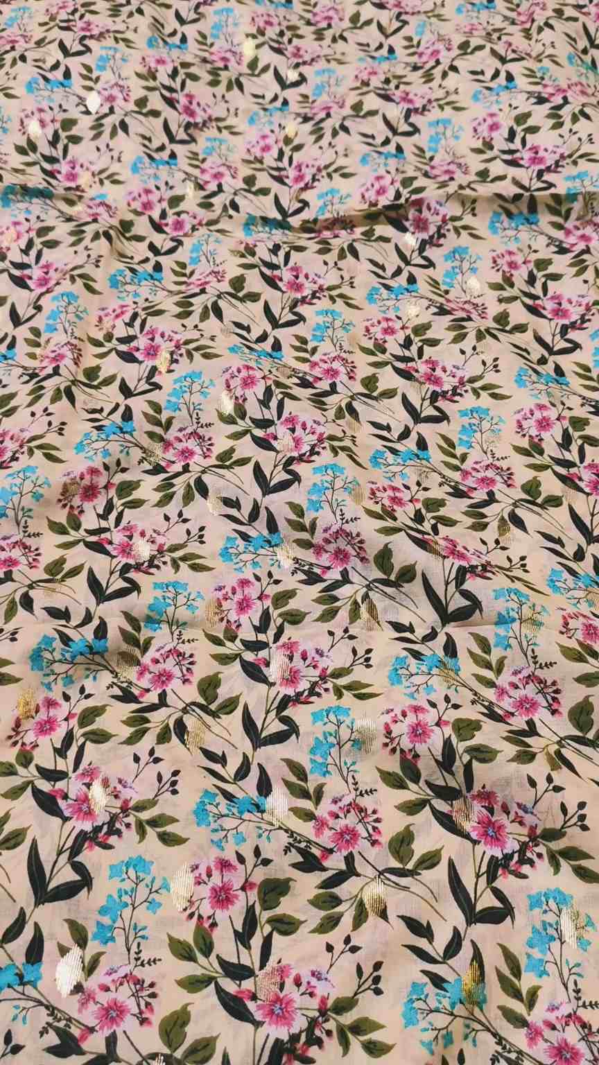 M-09  Imported Luxury Digital Bunch Zaree Pure Summer ⛱️ Lawn Same print Shirt & Truzer 2pc