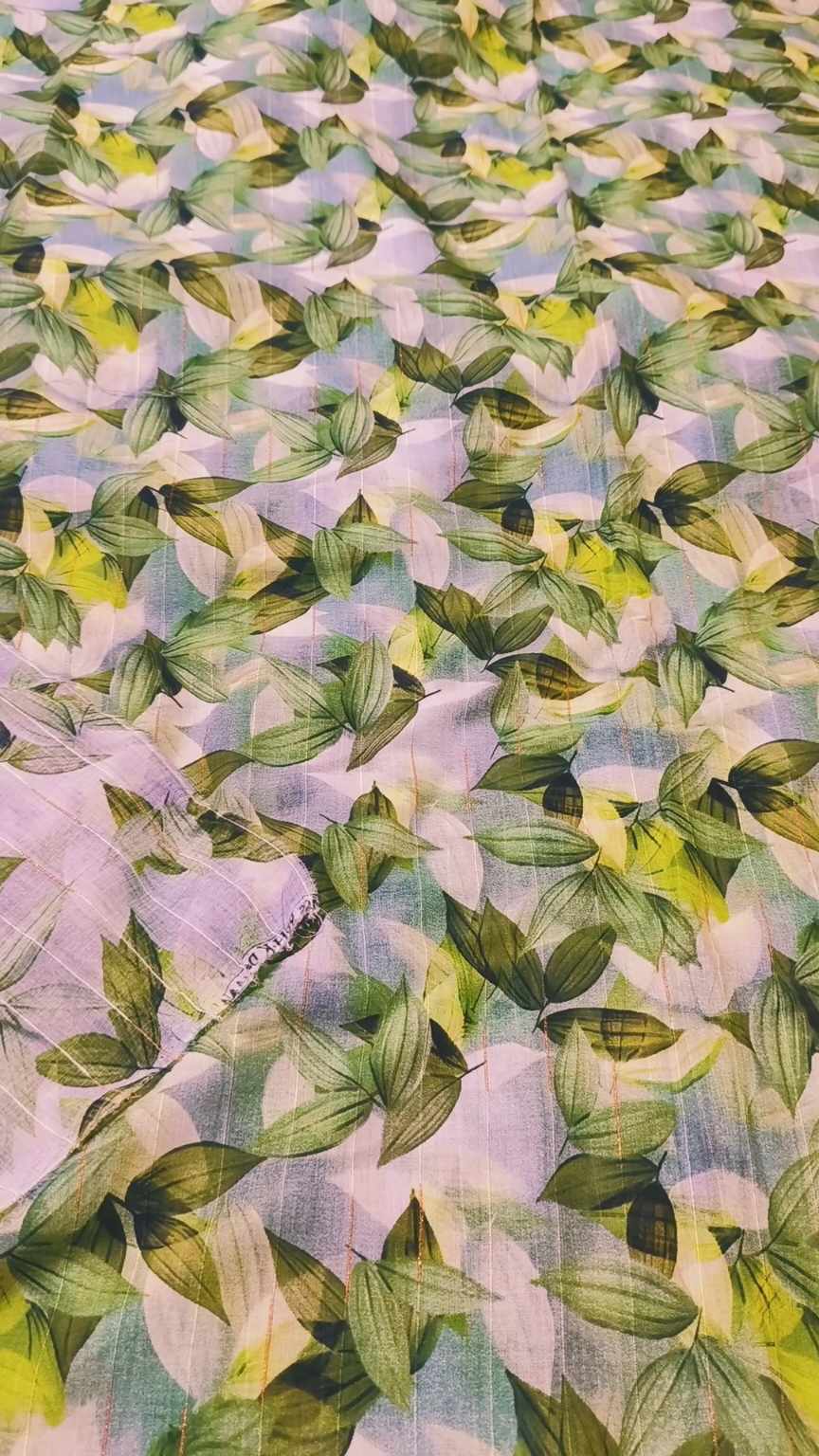 M-98  Imported  Gold Zaree Bana Dorria Pure Summer ⛱️ Lawn Same print Shirt & Truzer 2pc -