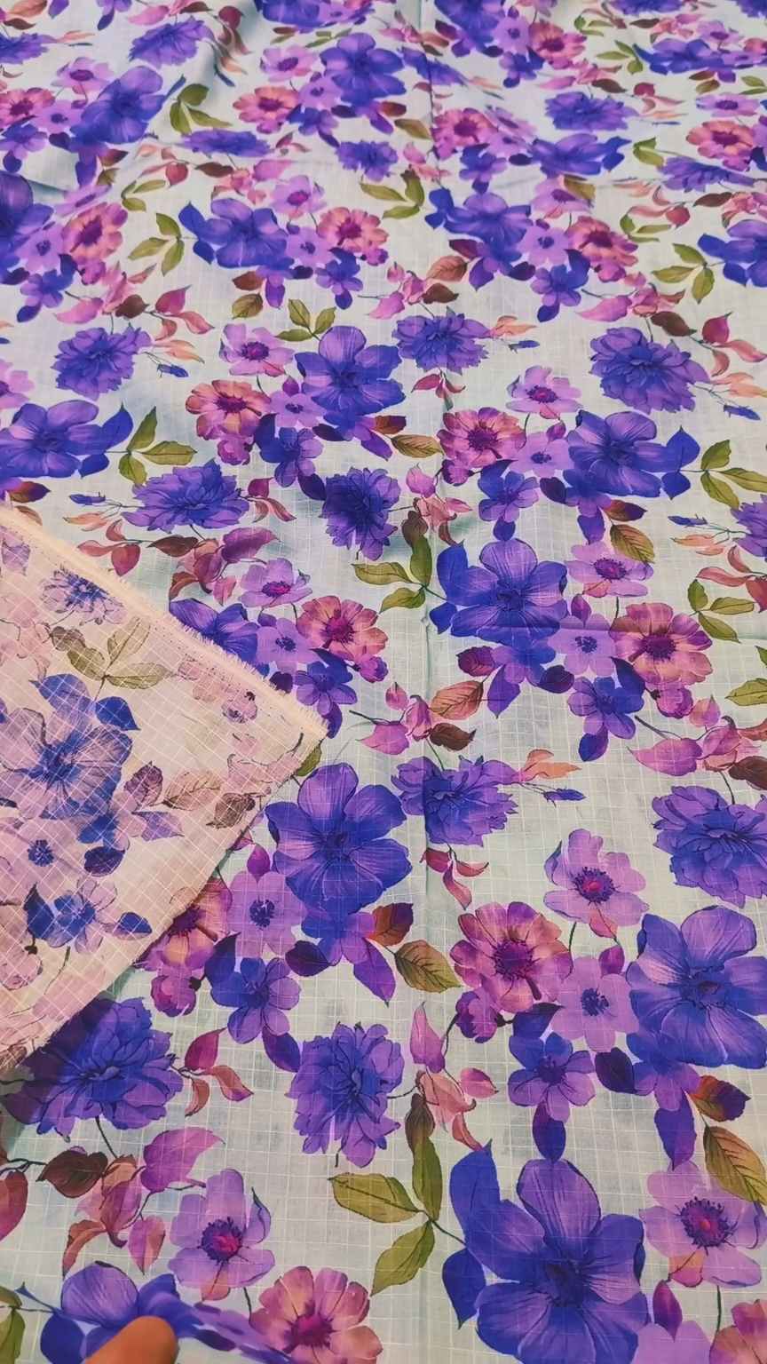 M-92  Imported Digital Check Base Dorria Pure Summer ⛱️ Lawn Same print Shirt & Truzer 2pc -
