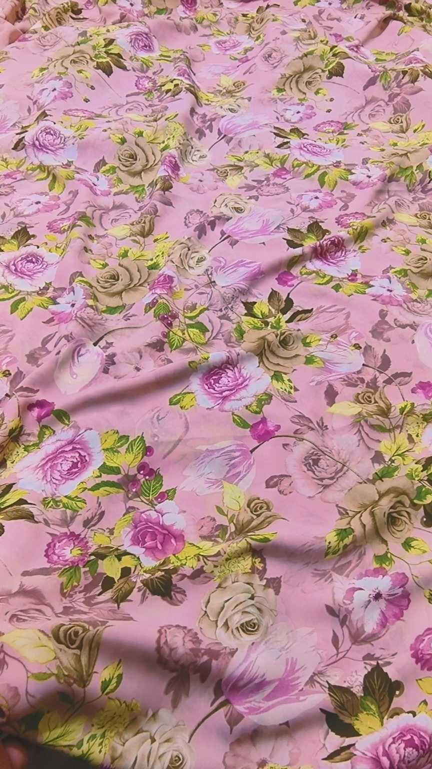 M-166 Imported Digital Korean Georgette Same print shirt & Truzer 2pc