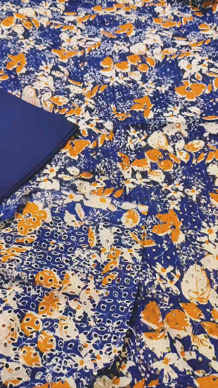 M-152  Imported High quality Full chickenKari 2025 print design Shirt in pure summer Lawn Shirt & Truzer 2pc
