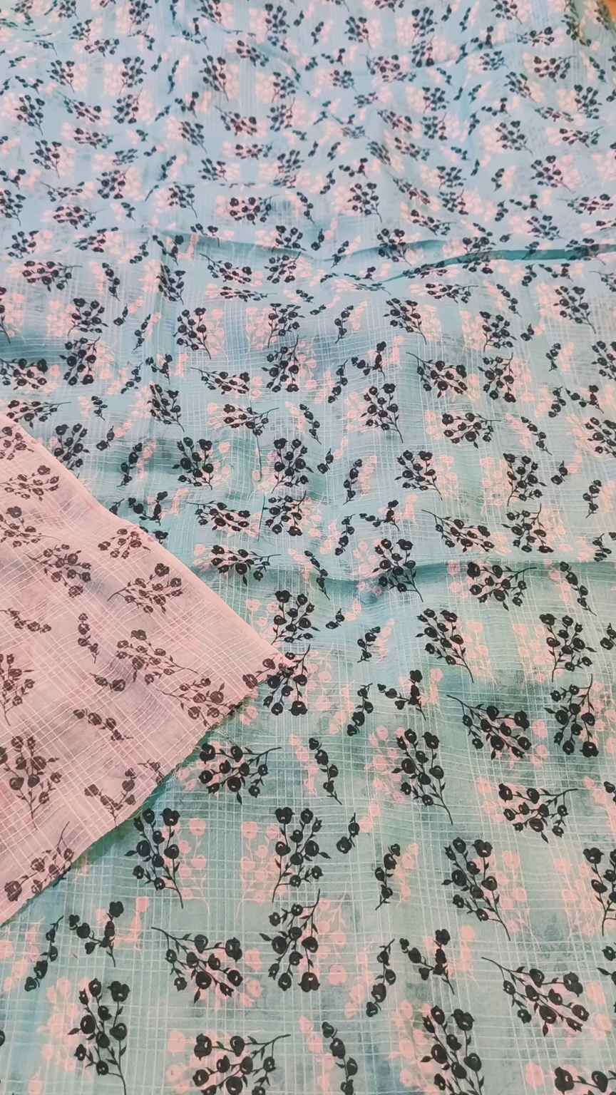M-183  Imported Digital Check Base Dorria Pure Summer ⛱️ Lawn Same print Shirt & Truzer 2pc