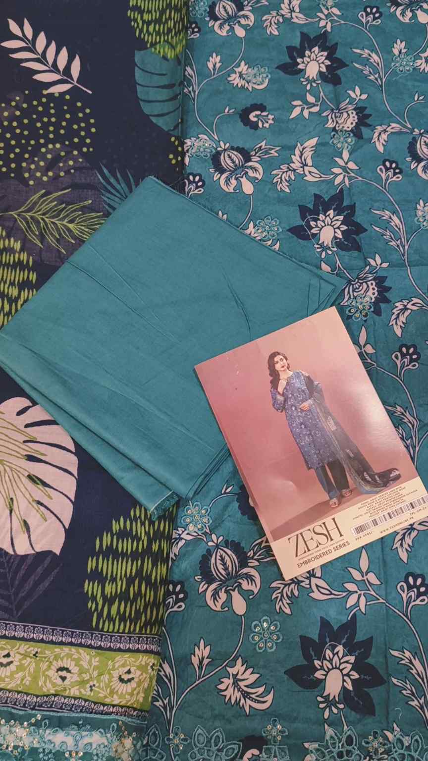 🥳 Sale Sale M-6219 Branded Zesh squance Work Chickenkari Lawn 3pc suit