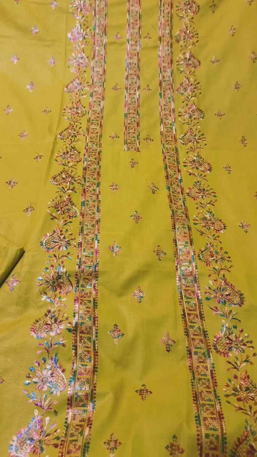 🥳 Sale Sale M-1157  Imported Bareezy Embroidery Lawn Shirt & Trouser 2pc