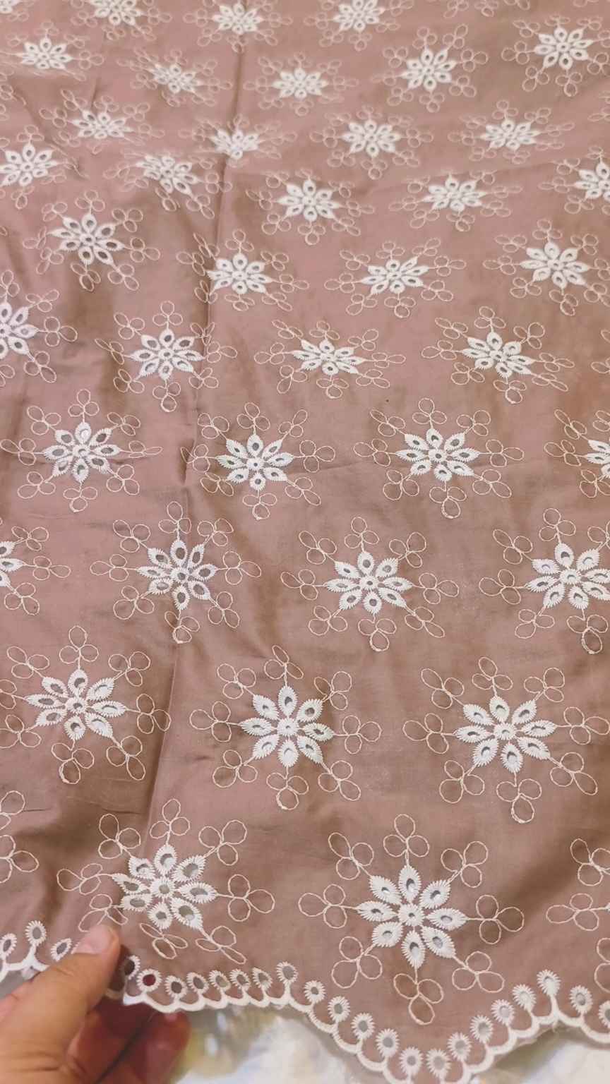 🥳 Sale Sale M-1184  Imported Korean Shiffli ChickenKari Embroidery Pure Summer 🏝️ Lawn Shirt