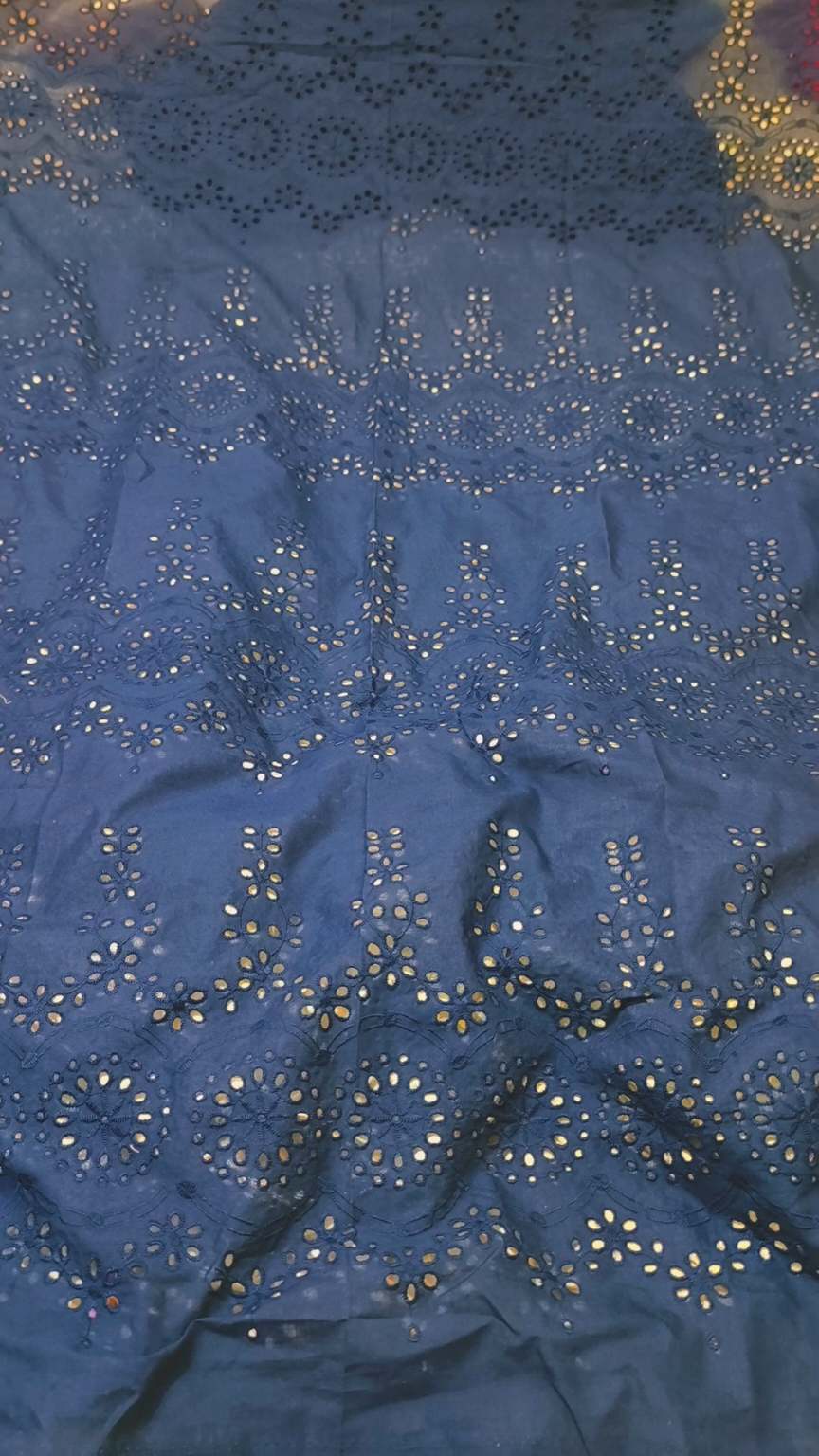 🥳 Sale Sale M-1208 Imported Shiffli ChickenKari Embroidery Pure Summer 🏝️ Lawn Shirt -