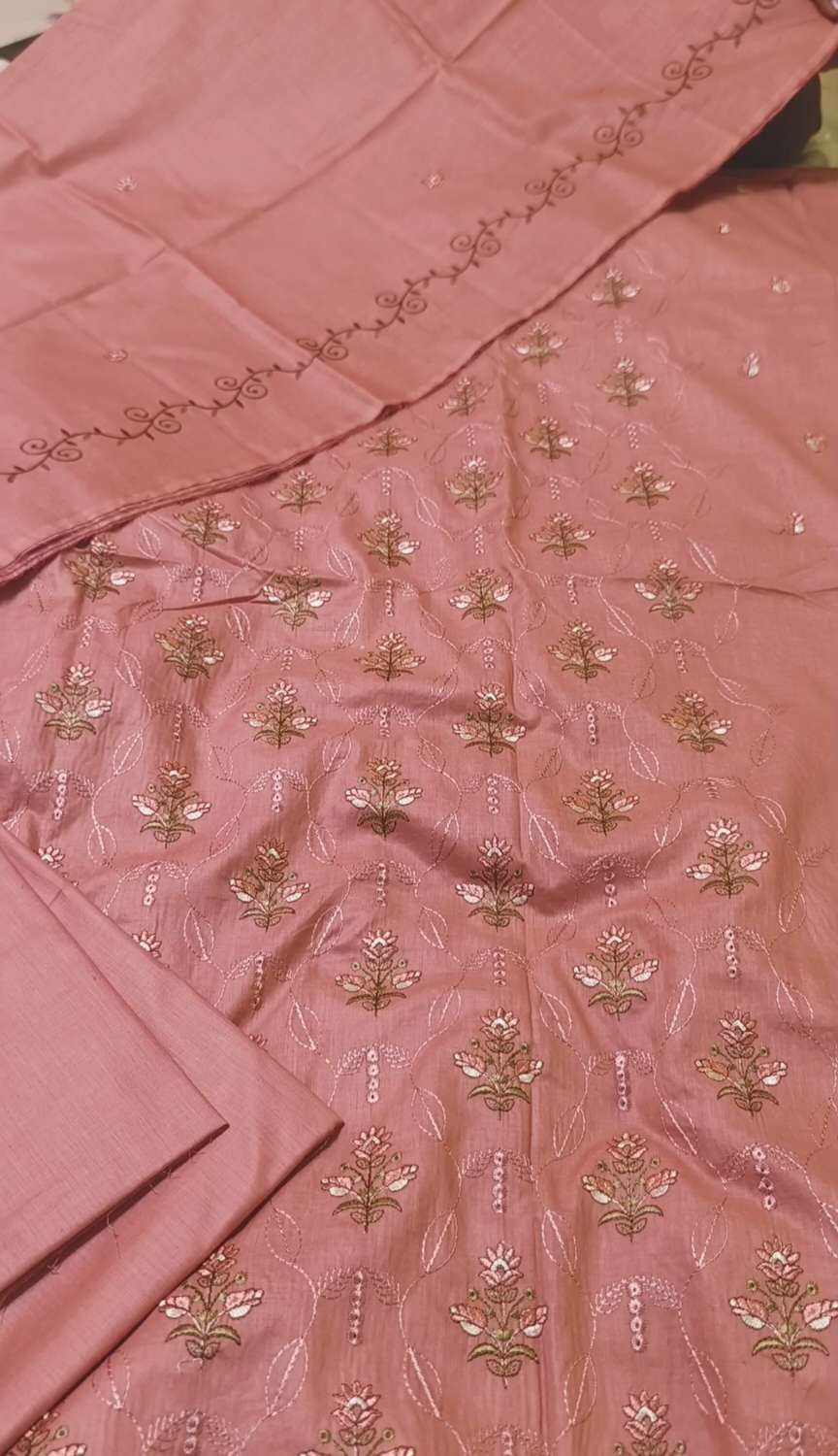 🥳 3pc suit M-1191  Imported Bareezy Embroidery 3pc Lawn Suit