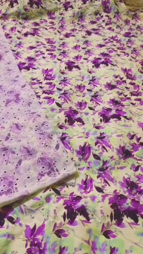 🤩 Sale Sale : M-95  (Shirt) Imported  ChickenKari Summer Lawn (Roll main Cutting k last main jo suit bachta hai Jin ka weight 100kg se kam hoga un ka bane ga es liye noqsan main dy rha hain -