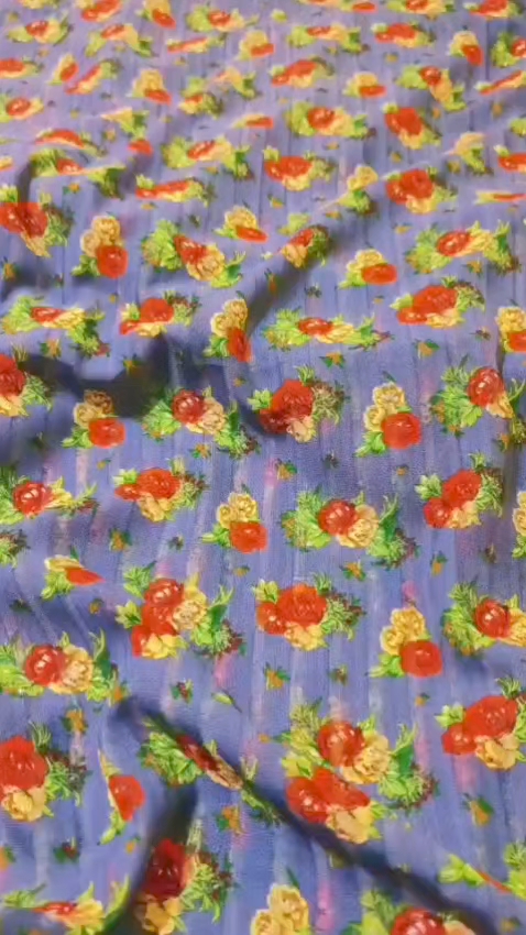 🤩 Sale Sale : M-121  (2pc) Imported  Digital Korean Georgette (Roll main Cutting k last main jo suit bachta hai Jin ka weight 100kg se kam hoga un ka bane ga es liye noqsan main dy rha hain -