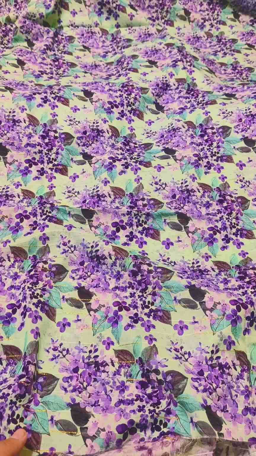M-298  Imported Gold Zaree Bana Dorria Pure Summer ⛱️ Lawn Same print Shirt & Truzer 2pc