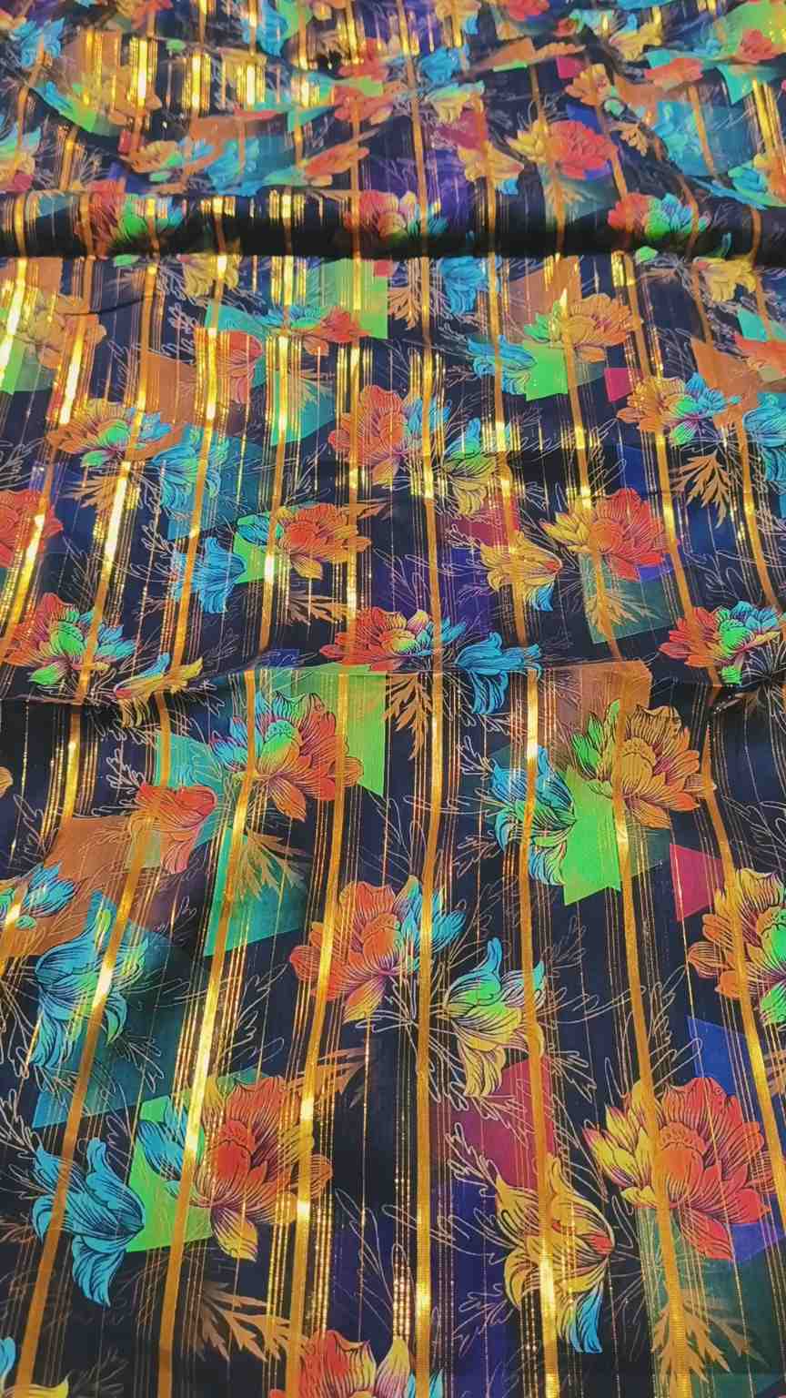 M-320  New arrivals Imported Digital Double Gold Zaree Line Pure Summer ⛱️ Lawn Same print Shirt & Truzer 2pc