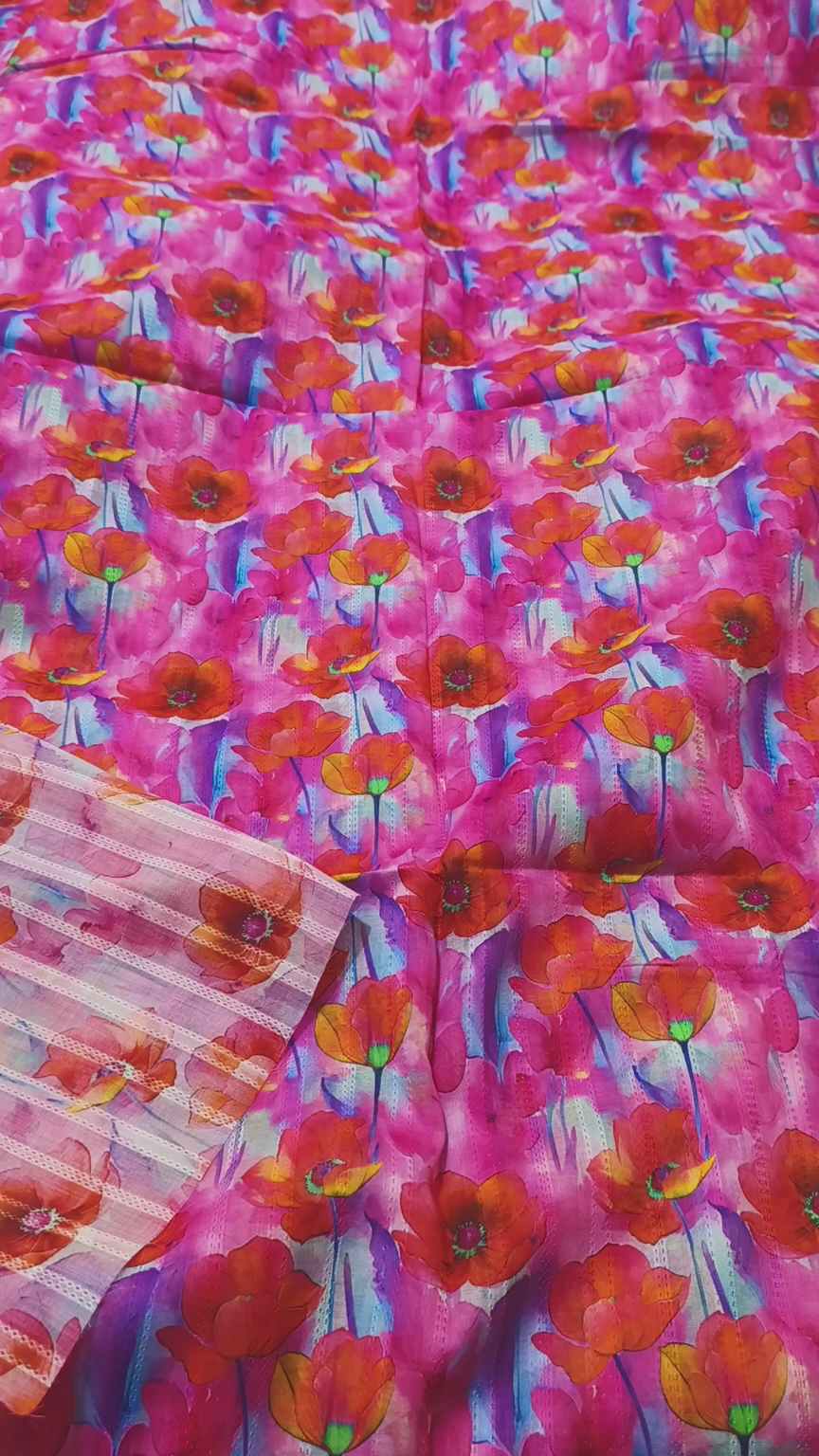 M-353  Imported Neno chickenKari Dorria Pure Summer ⛱️ Lawn Same print Shirt & Truzer 2pc