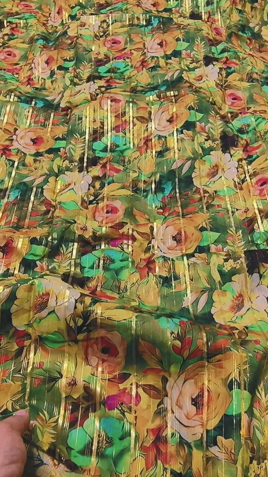 M-386  New arrivals Imported Digital Double Gold Zaree Line Pure Summer ⛱️ Lawn Same print Shirt & Truzer