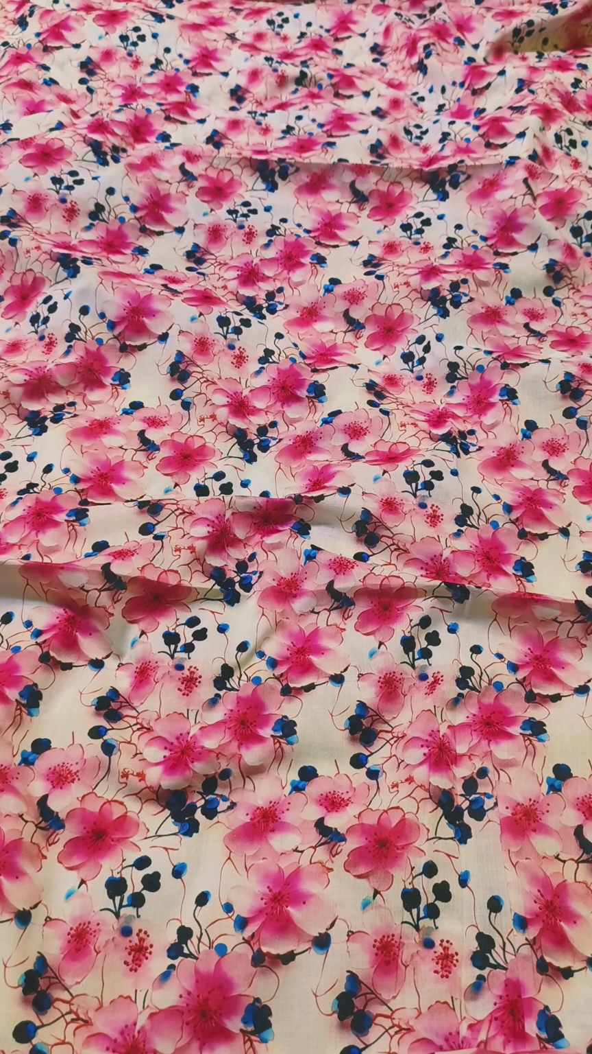 M-466  Imported 3-D Pure Summer ⛱️ Lawn Same print Shirt & Trzer 2pc