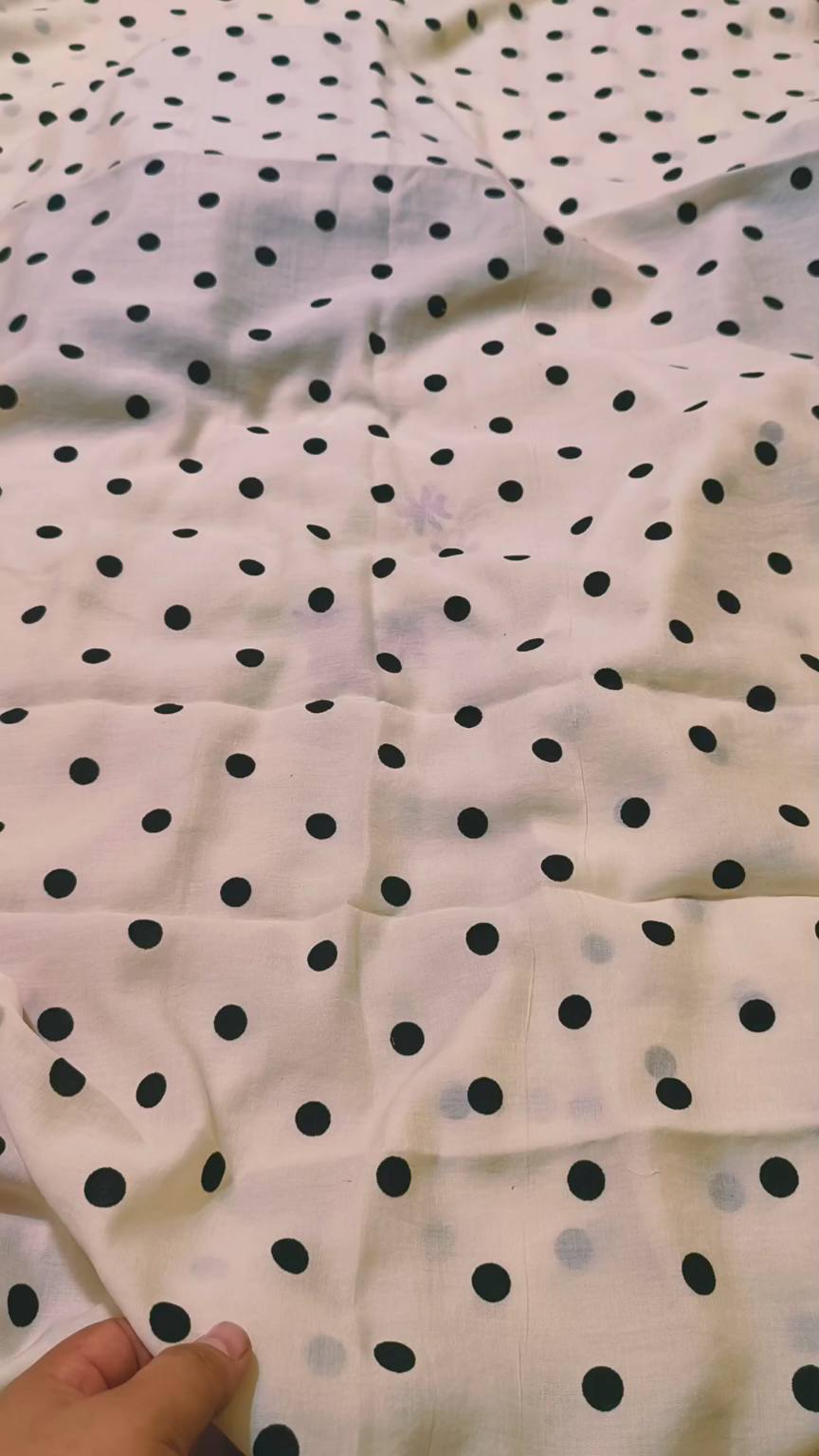 🥳 Sale Sale M-450 Imported Summer ⛱️ Velvet Embossed Polka design embroidery in texture Lawn Stuff Same print shirt & Truzer 2pc