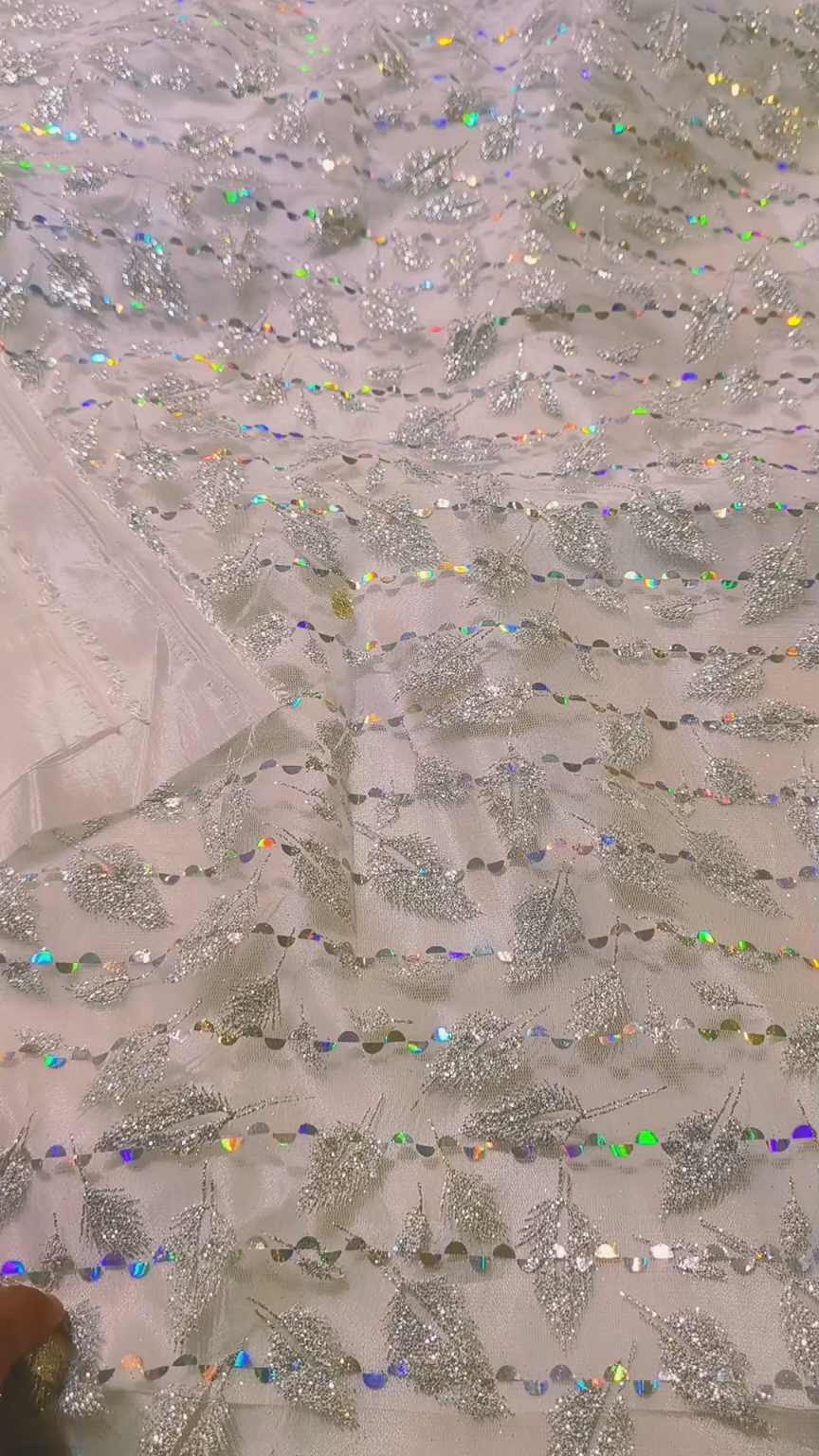 🥳 Sale Sale M-507   Imported Fancy Giliter multi citara work Shirt & Kattan Silk inner with Truzer 2pc