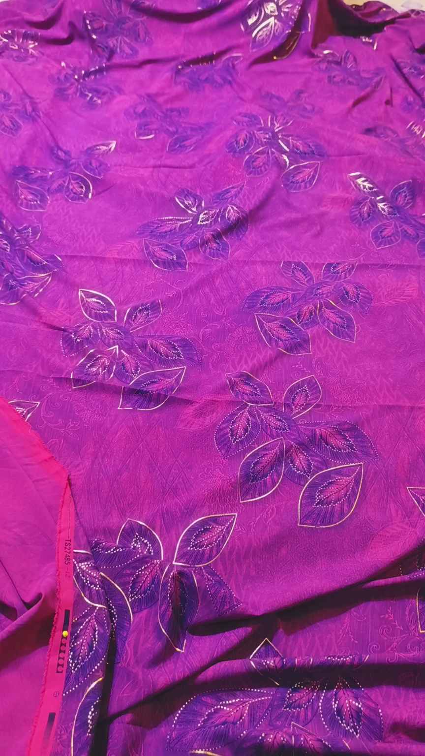 M-548  Imported Embossed Giliter Irish ⛱️ Summer Silk Same print Shirt & Truzer 2pc -