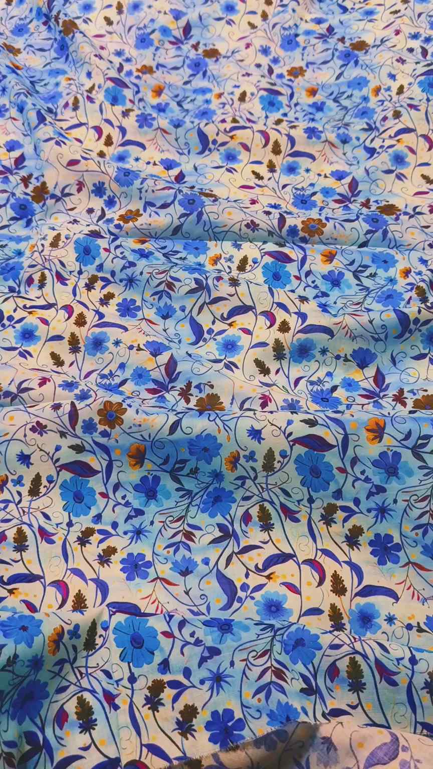 M-591  Imported 3-D Pure Summer ⛱️ Lawn Same print Shirt & Trzer 2pc