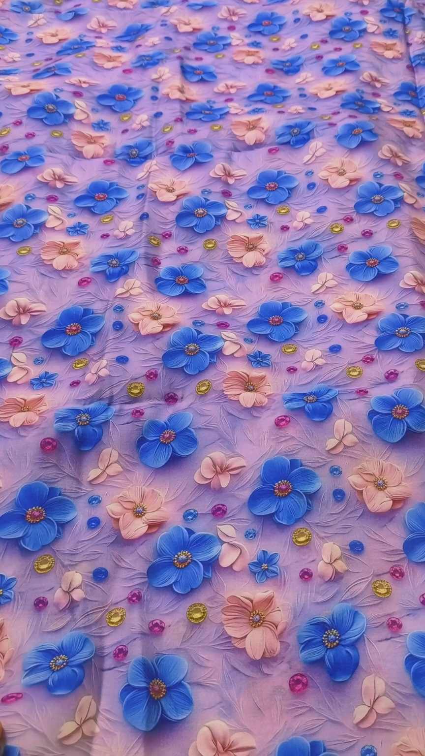 M-656  Imported 3-D luxury Silk Lawn Same print Shirt & Truzer 2pc