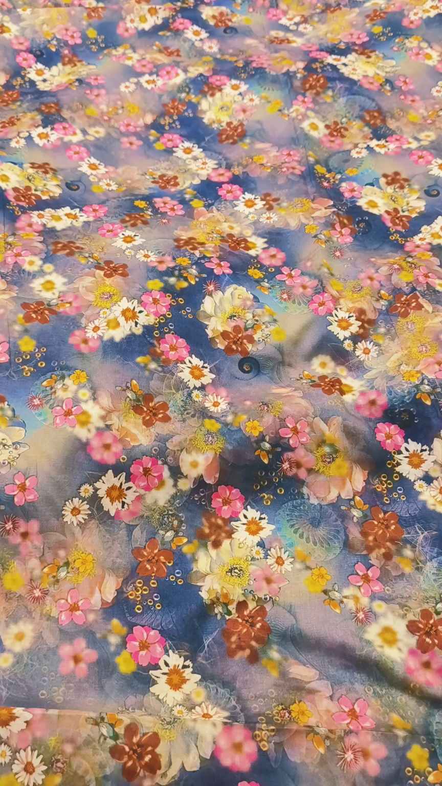 M-786   Imported 3-D Pure Summer ⛱️ Lawn Same print Shirt & Trzer 2pc