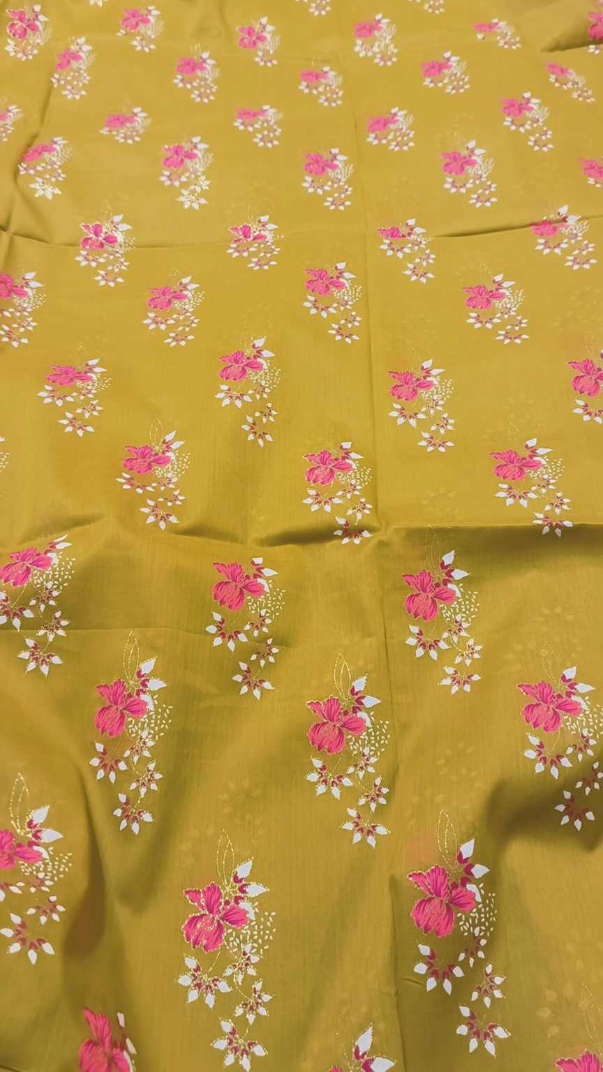 M-811   Imported Digital Giliter Pure Summer ⛱️ Lawn Same print Shirt & Trulzer 2pc