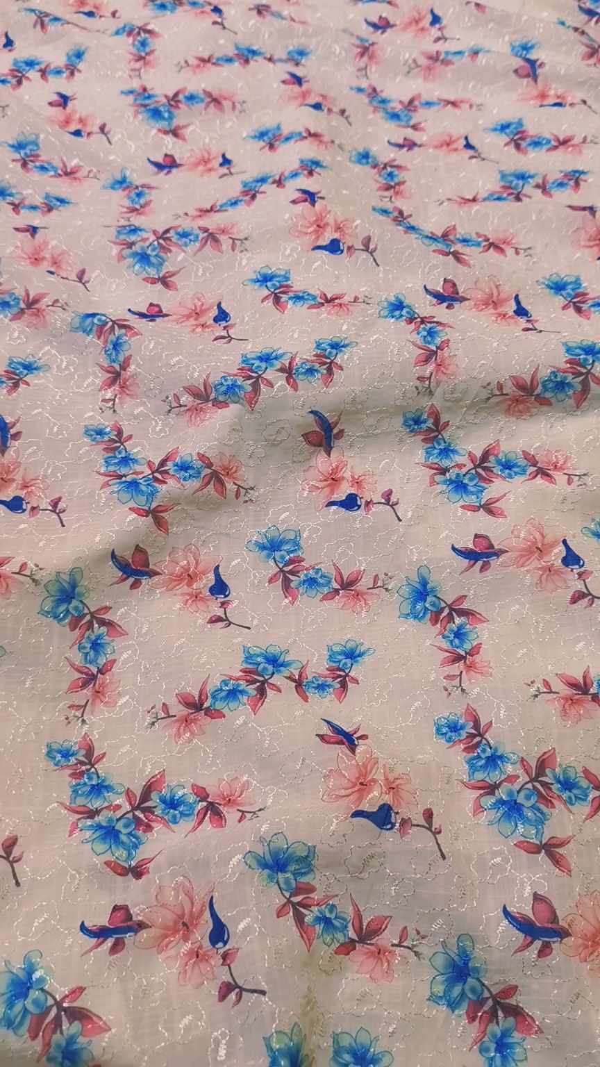 😱 Sale Sale M-803. Imported Luxury Embroidery In pure Indian Shaffon shirt