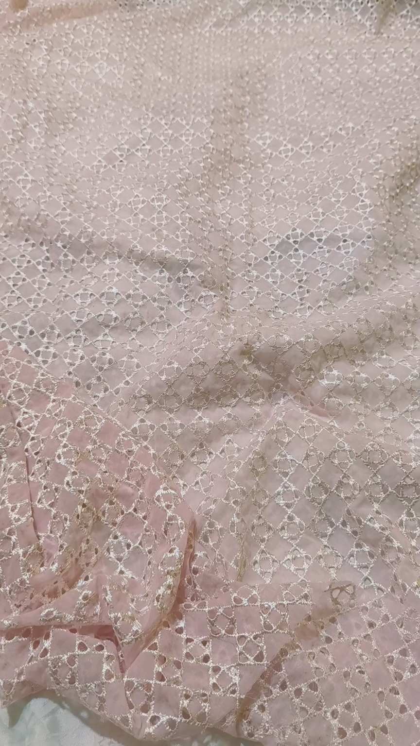 😱 Sale Sale M-891 Imported Luxury Embroidery In pure Indian Shaffon shirt stuff detail in video