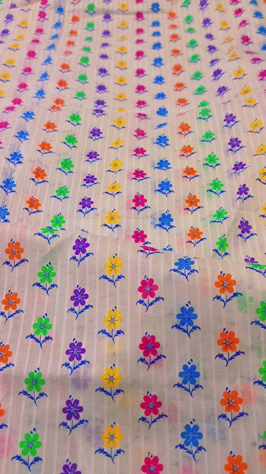 🥳 New Arrivals M-307  Imported Digital Dorria Hi-Lighter Color Pure Summer Lawn Same print Shirt & Truzer 2pc