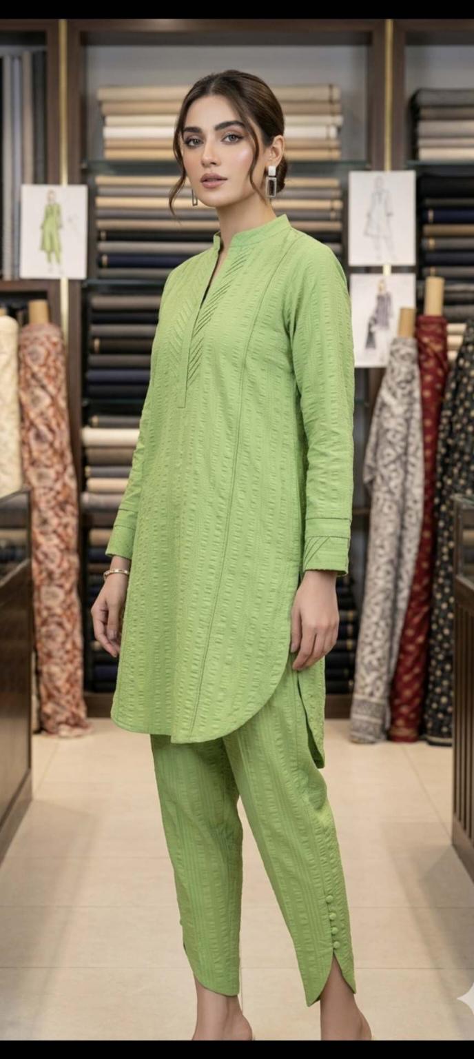 🥳 Sale Sale M-332  Rs.1250 Imported Unique Summer Silky Bubble Lawn Same print Shirt & Truzer 2pc