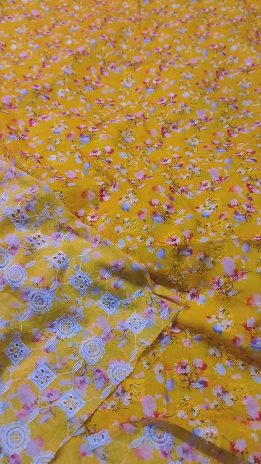🥳 Sale Sale M-412  Rs.1390 Imported Shiffli ChickenKari Embroidery Print Pure Summer 🏝️ Soft Lawn Shirt