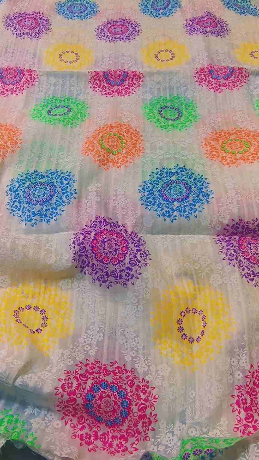 🥳 Sale Sale M-402  Rs.1590  Imported Digital Dorria Hi-Lighter Color Same print Shirt & Truzer 2pc