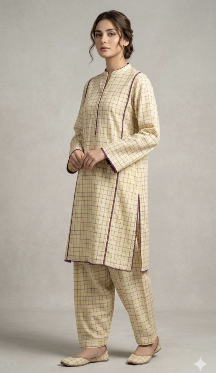 🥳 Big Sale M-432  Rs.990  Imported Summer Kaaddi Loom Lawn Stuff Same print Shirt & Truzer 2pc