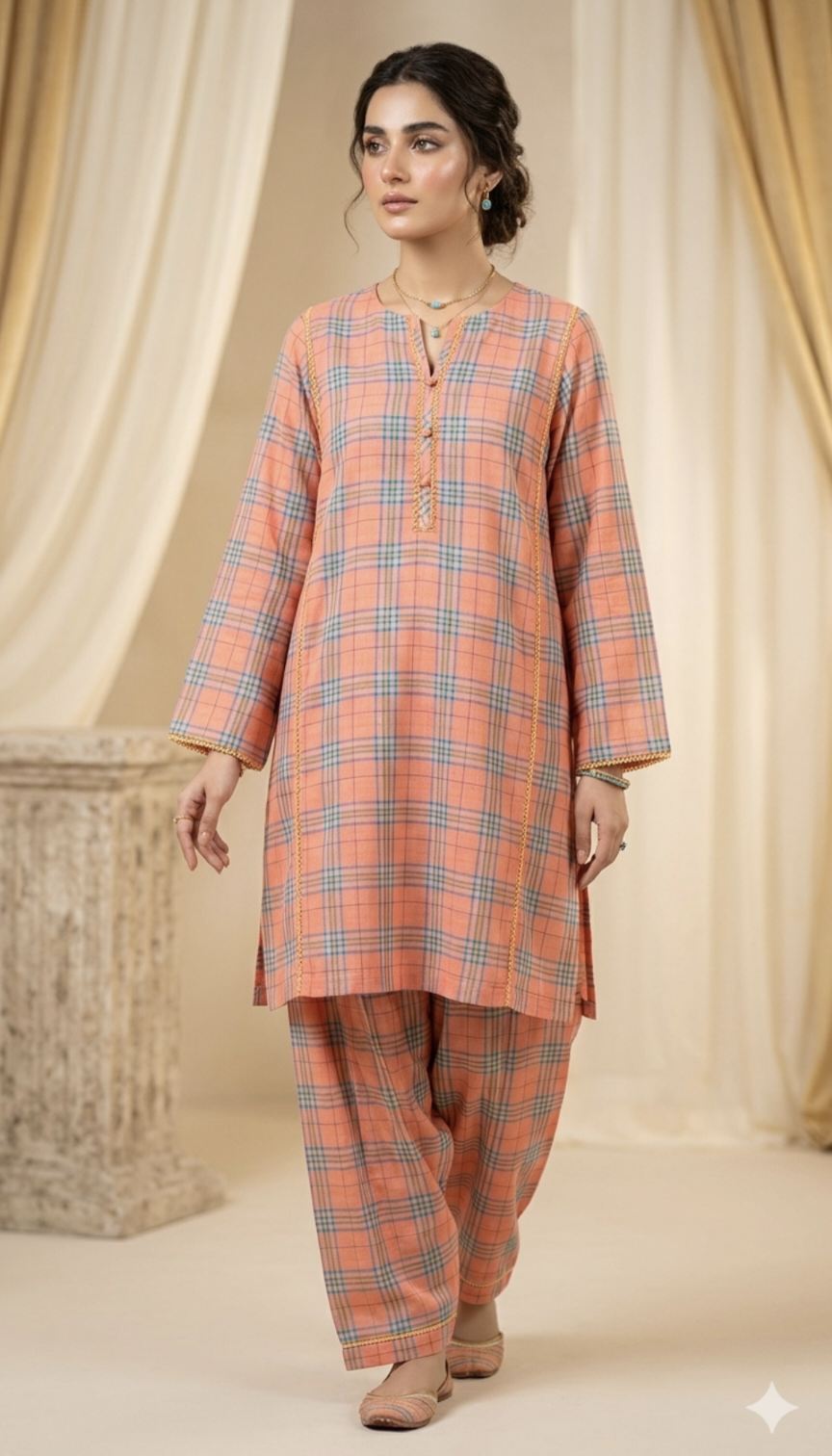 🥳 Big Sale M-431  Rs.990  Imported Summer Kaaddi Loom Lawn Stuff Same print Shirt & Truzer 2pc