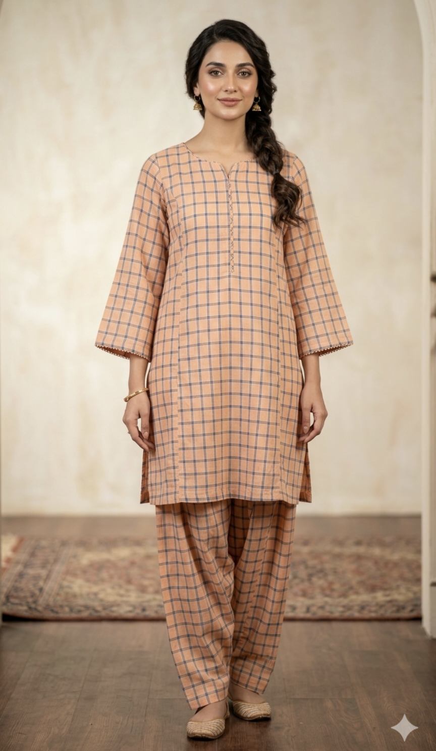 🥳 Big Sale M-430  Rs.990  Imported Summer Kaaddi Loom Lawn Stuff Same print Shirt & Truzer 2pc