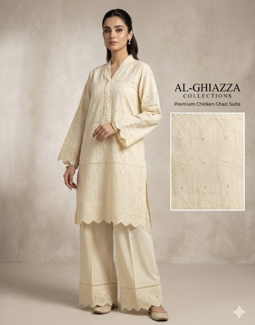 🥳 Sale Sale M-498  Rs.1550 Imported Shiffli ChickenKari Embroidery Pure  Summer 🏝️ Lawn Shirt