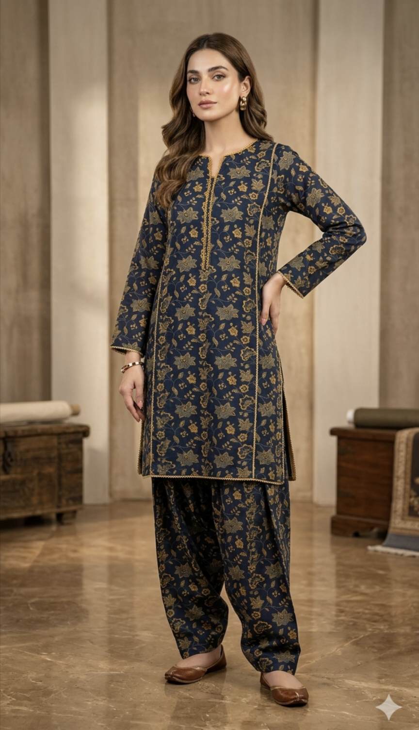 🥳 Big Sale M-540  Rs.1250  Imported Digital Pure Summer ⛱️ Lawn Same print Shirt & Truzer 2pc