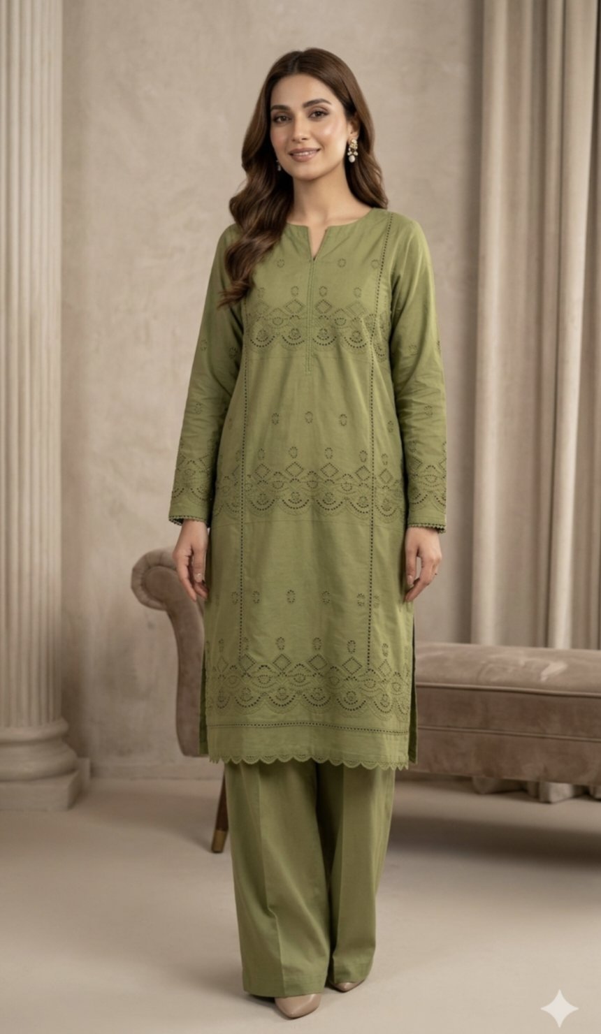 🥳 Sale Sale M-598  Rs.1550 Imported 3-D Shiffli ChickenKari Embroidery Pure Summer 🏝️ Lawn Shirt -