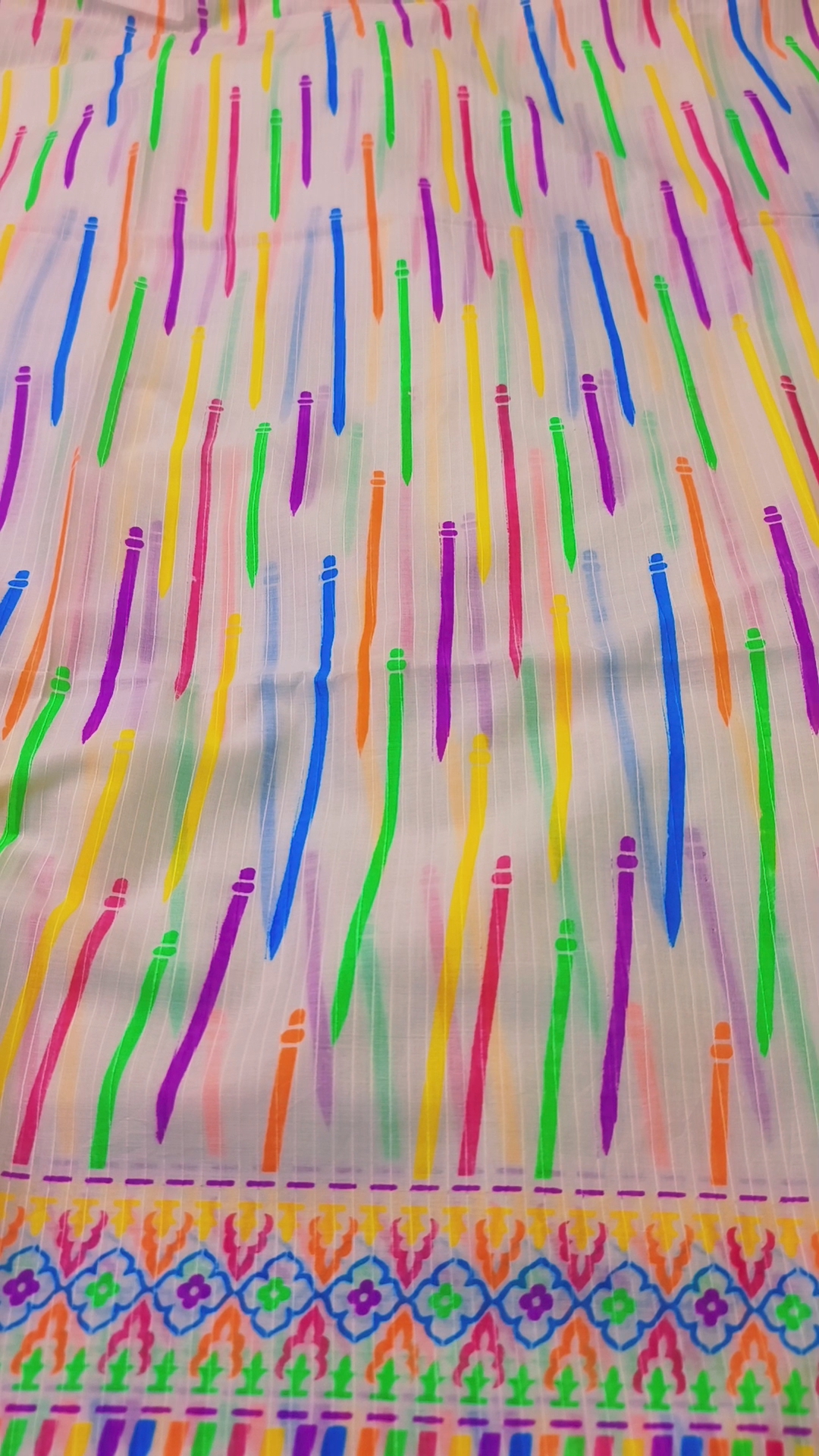 🥳 Sale Sale M-577  Rs.1590 Imported Digital Bana Dorria Hi-Lighter Color pure Summer Lawn Same print Shirt & Truzer 2pc