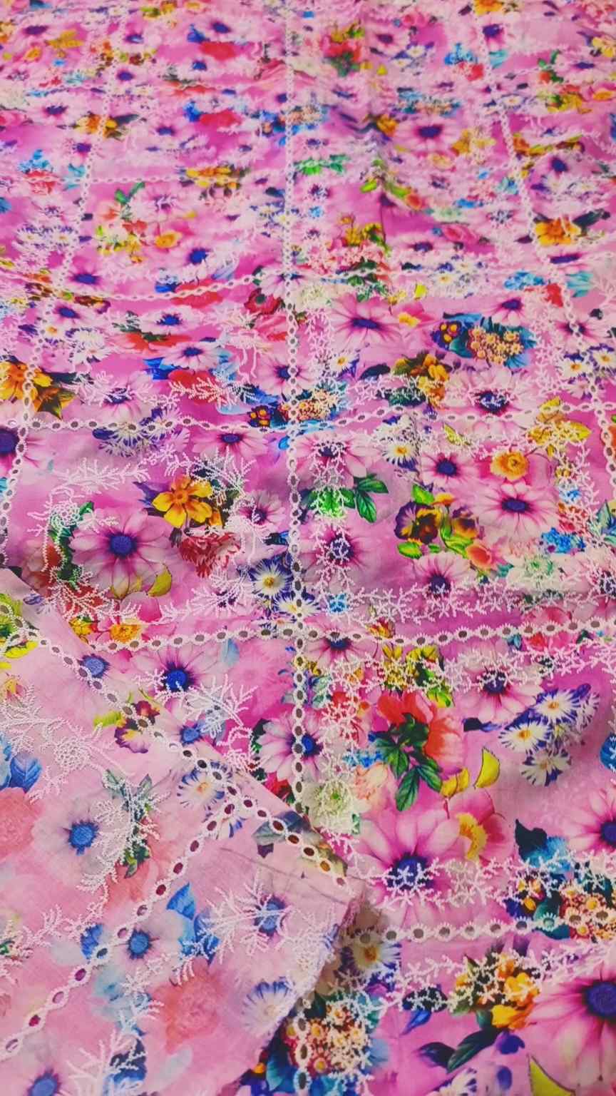 🥳 Sale Sale M-621  Rs.1990  Imported Hi quality 3-D Shiffli ChickenKari Embroidery Pure Summer 🏝️ Lawn Shirt