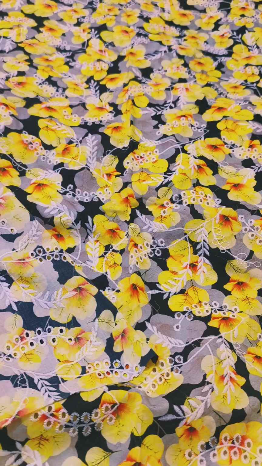 🥳 Sale Sale M-625 Rs.1990 Imported Hi quality 3-D Shiffli ChickenKari Embroidery Pure Summer 🏝️ Lawn Shirt