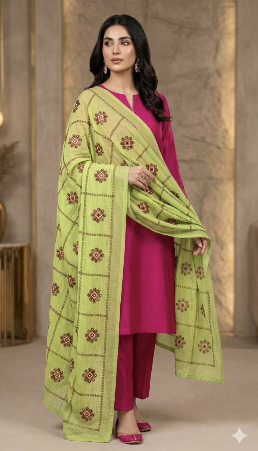 🥳 Sale Sale M-697 Rs.1590 ( DC Free) The Most Hi demanding Bolochi Embroidery jall in  Pure Georgette Stuff Chadder   (2.5 meter)