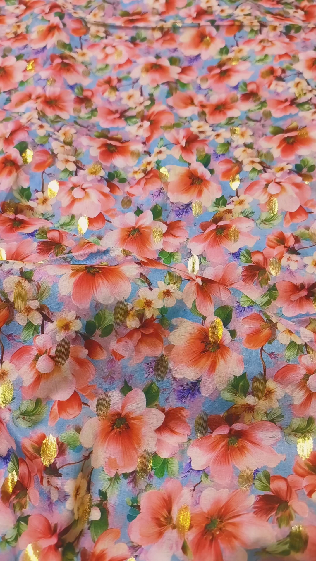 🥳 Sale Sale M-706.  Rs.1350  imported Digital Gold Zaree Bunch Pure summer 🏝️ Lawn Same print Shirt & Truzer 2pc