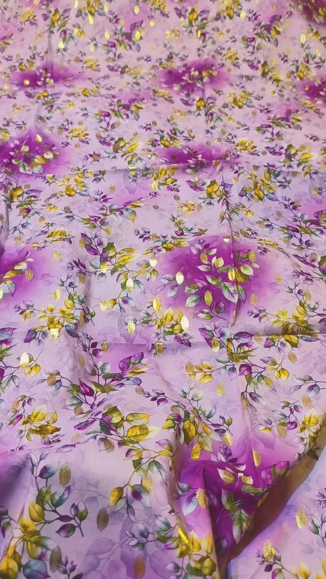 🥳 Sale Sale M-705.  Rs.1350  imported Digital Gold Zaree Bunch Pure summer 🏝️ Lawn Same print Shirt & Truzer 2pc