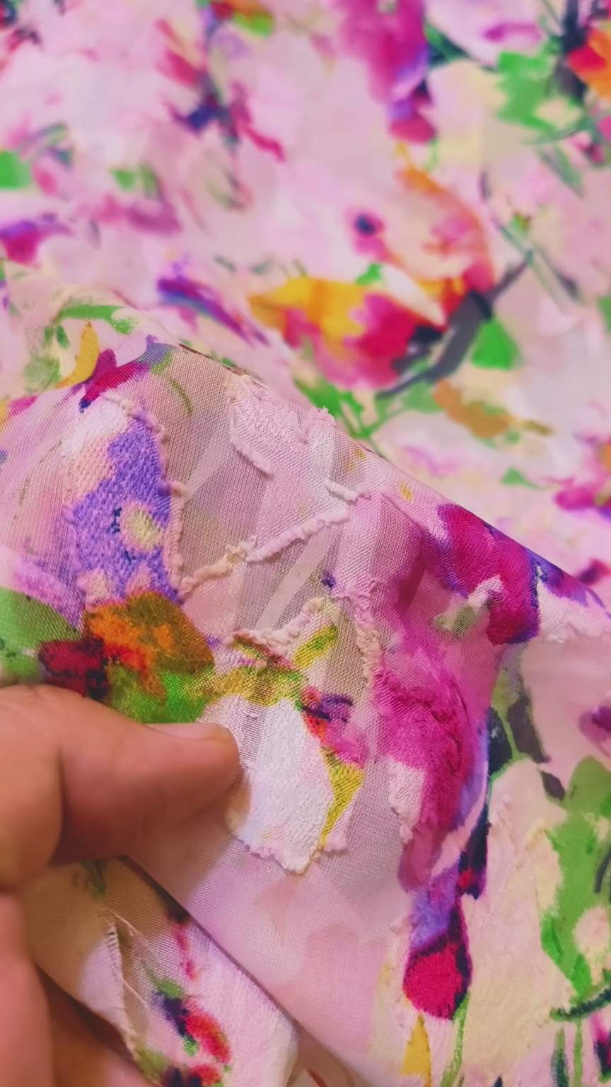 🥳Big Sale M-764 Rs.1090   Imported Broshia Jacquard print in Shaffon shirt