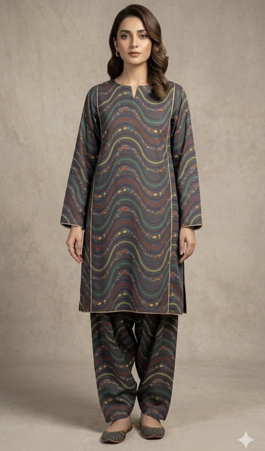 🥳 Big Sale Sale M-748  Rs.1390  Imported Cotton Same print Shirt & Trouser 2pc