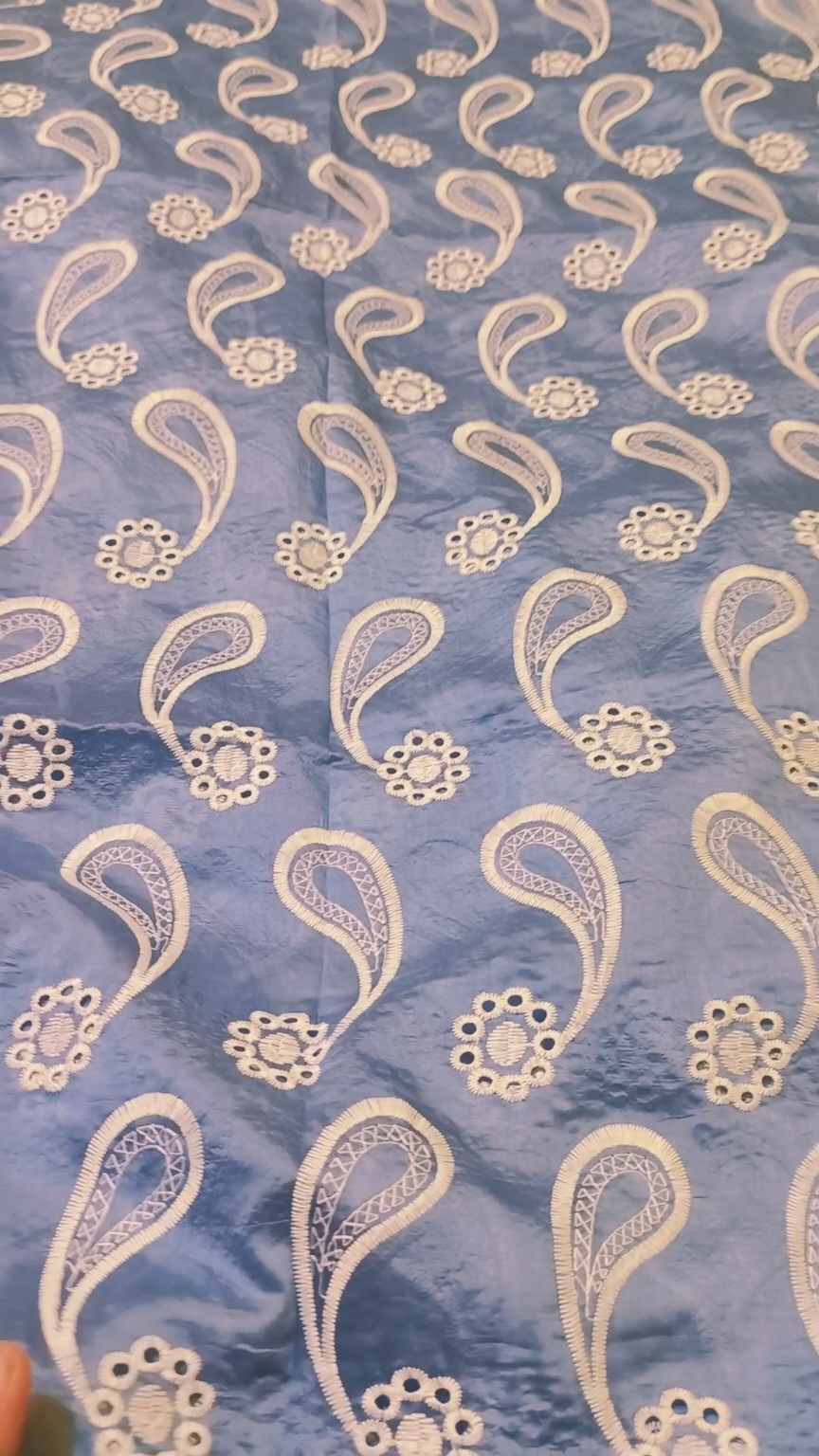 🥳 Sale Sale M-837  Rs.1650. Imported 3-D ChickenKari Embroidery in high quality paper Silky Lawn Shirt