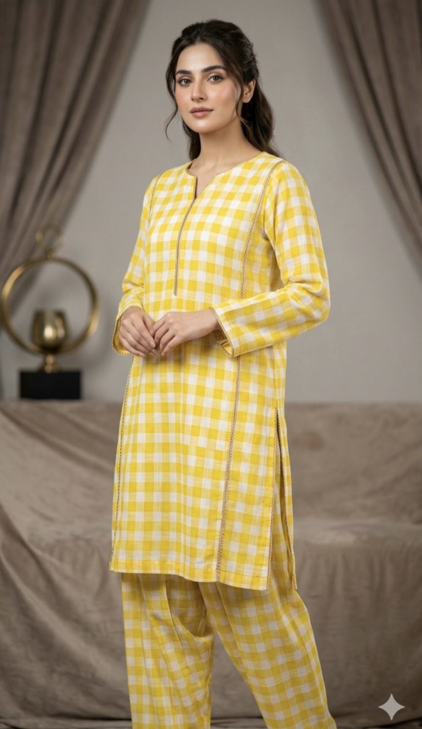 🥳 Sale Sale M-868 Rs.1190 Imported Self Texture Kheddi Lawn Same print Shirt & Truzer 2pc
