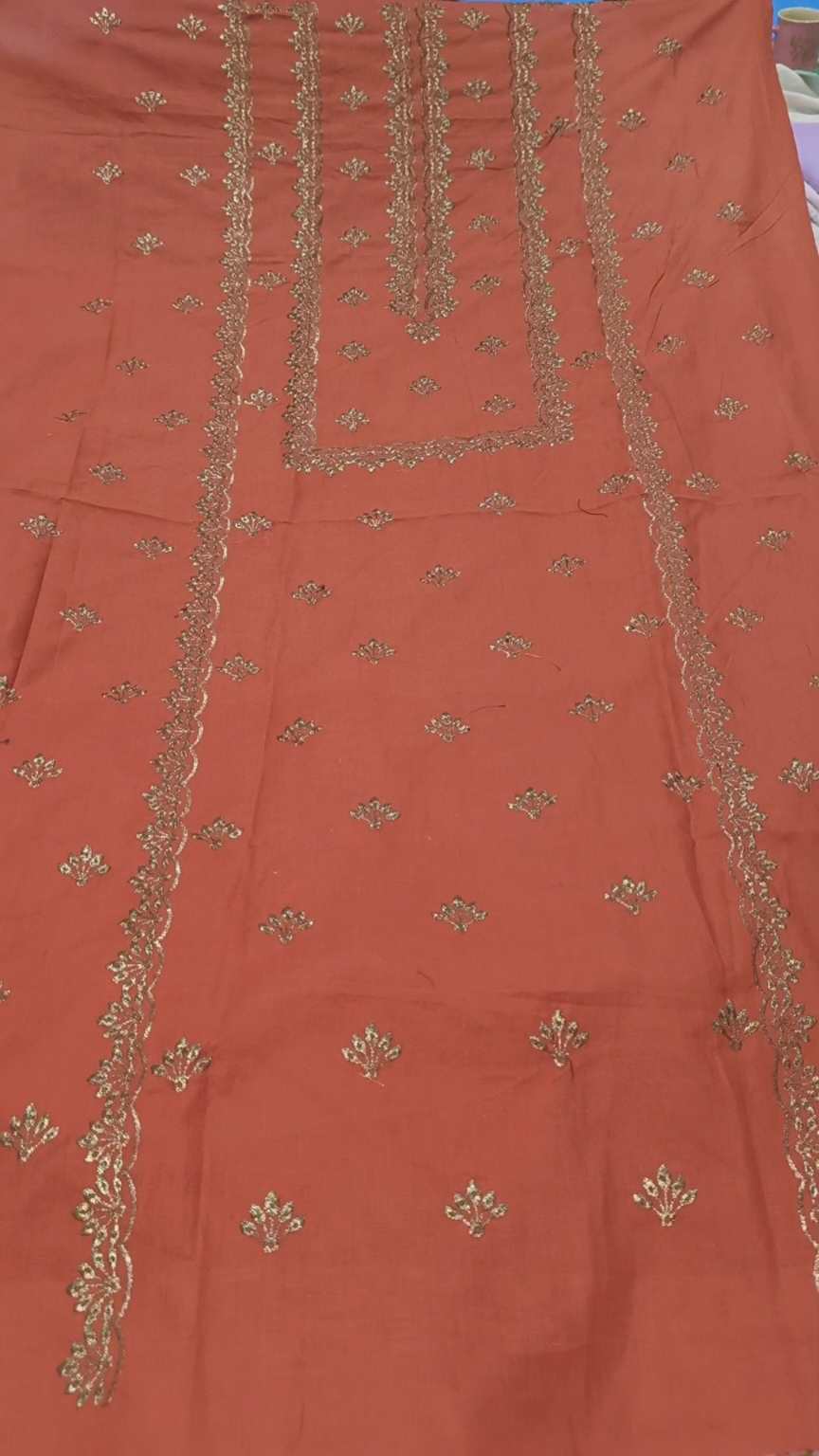 M-1129  Imported Embroidery Pure Summer ⛱️ Lawn Shirt & Plan truzer 2pc