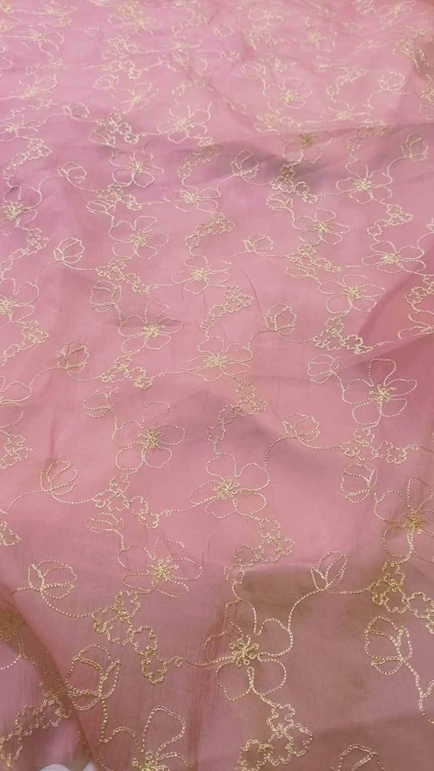 😱 Sale Sale M-1110 Imported Arr Full jall embroidery in pure indian Shaffon shirt