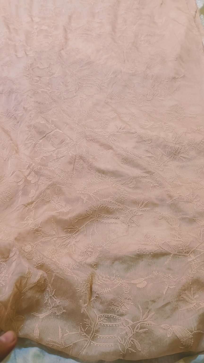 😱 Sale Sale M-1108 Imported Luxury Chickenkari Embroidery in pure indian Shaffon shirt